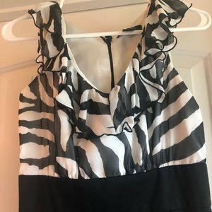 White House Black Market Zebra Print Dress